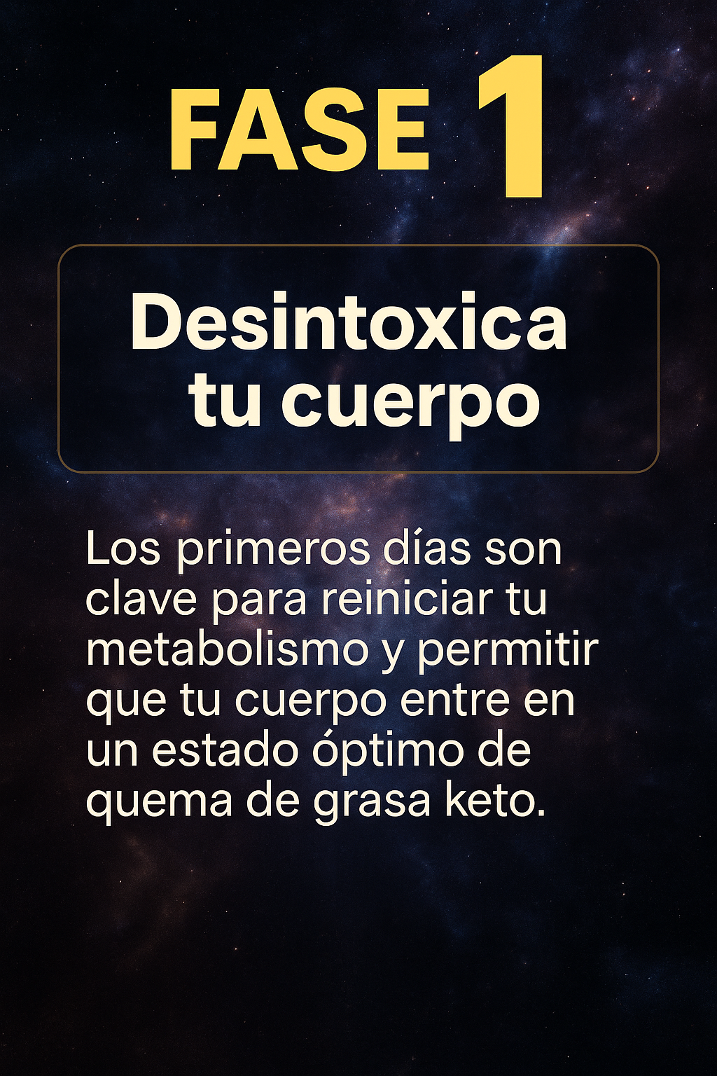 Fase 1 - Desintoxicación Inicial